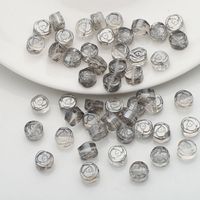 50 PCS/Package Diameter 6 Mm Hole Under 1mm Glass Rose Beads sku image 7