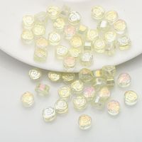 50 PCS/Package Diameter 6 Mm Hole Under 1mm Glass Rose Beads sku image 6