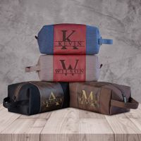 Vintage Style Classic Style Solid Color Pu Leather Canvas Square Makeup Bags main image 6