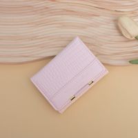 Women's Solid Color Pu Leather Flip Cover Wallets sku image 2