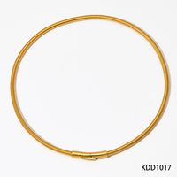 304 Stainless Steel 16K Gold Plated White Gold Plated Gold Plated Simple Style Polishing Plating Solid Color Bracelets Necklace sku image 3