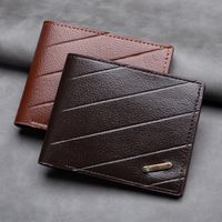 Men's Solid Color Pu Leather Flip Cover Small Wallets main image 4