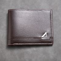 Men's Solid Color Pu Leather Flip Cover Small Wallets sku image 2