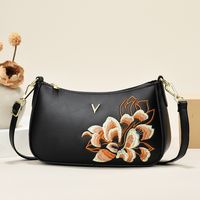Women's Medium Pu Leather Solid Color Vintage Style Classic Style Square Zipper Shoulder Bag main image 4