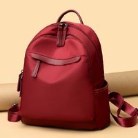 Couleur Unie Décontractée L'école Du Quotidien Sac À Dos Femme main image 1