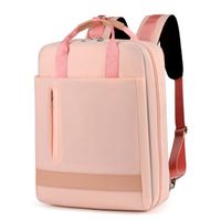 Unisex Solid Color Nylon Zipper Functional Backpack Laptop Backpack sku image 4