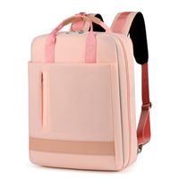 Unisex Solid Color Nylon Zipper Functional Backpack Laptop Backpack main image 4
