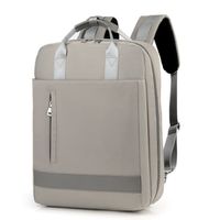 Unisex Solid Color Nylon Zipper Functional Backpack Laptop Backpack sku image 2