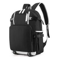 Unisex Solid Color Oxford Cloth Zipper Functional Backpack Laptop Backpack main image 2