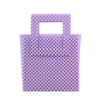 Women's Pvc Solid Color Elegant Square Open Handbag sku image 7