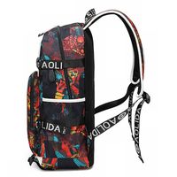 Unisex Flower Oxford Cloth Zipper Functional Backpack Laptop Backpack main image 2