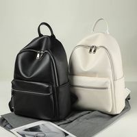 Waterproof Solid Color Casual School Shopping Women's Backpack main image 1