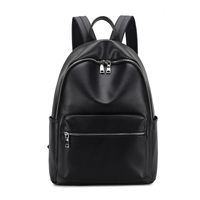Waterproof Solid Color Casual School Shopping Women's Backpack main image 3