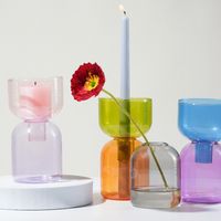 Simple Style Classic Style Solid Color Glass Candlestick main image 3