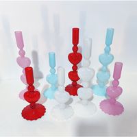 Simple Style Classic Style Solid Color Glass Candlestick Artificial Decorations main image 1