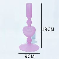 Simple Style Classic Style Solid Color Glass Candlestick Artificial Decorations sku image 3