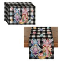 Easter Pastoral Rabbit Letter Linen Tablecloth sku image 13