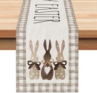 Easter Pastoral Rabbit Letter Linen Tablecloth sku image 6