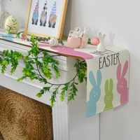 Ostern Pastoral Kaninchen Brief Leinen Tischdecke main image 5