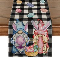 Easter Pastoral Rabbit Letter Linen Tablecloth sku image 4