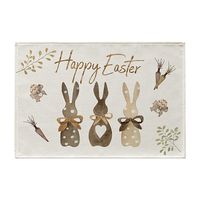 Easter Pastoral Rabbit Letter Linen Tablecloth sku image 3