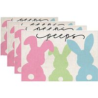 Easter Pastoral Rabbit Letter Linen Tablecloth sku image 10
