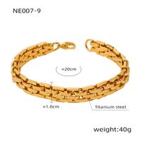 Hip-hop Cool Style Geometric Titanium Steel Plating 18k Gold Plated Unisex Bracelets main image 2