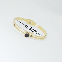 Elegant Simple Style Star Moon 304 Stainless Steel Gold Plated Artificial Rhinestones Bangle In Bulk main image 2