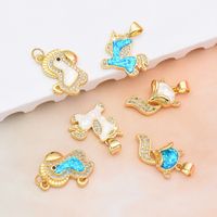 1 Piece Simple Style Fox Horse Copper Plating Inlay Pendant Jewelry Accessories main image 1
