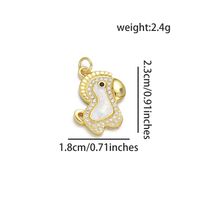 1 Piece Simple Style Fox Horse Copper Plating Inlay Pendant Jewelry Accessories sku image 4