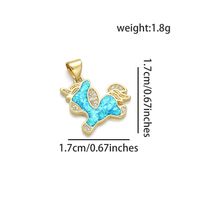 1 Piece Simple Style Fox Horse Copper Plating Inlay Pendant Jewelry Accessories sku image 5