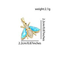 1 Piece Basic Bee Dragonfly Copper Plating Inlay Pendant Jewelry Accessories sku image 5