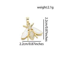 1 Piece Basic Bee Dragonfly Copper Plating Inlay Pendant Jewelry Accessories sku image 6