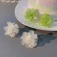 1 Pair Ig Style Y2k Korean Style Flower Plastic Ear Studs main image 4