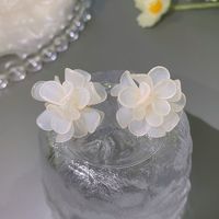1 Pair Ig Style Y2k Korean Style Flower Plastic Ear Studs sku image 1