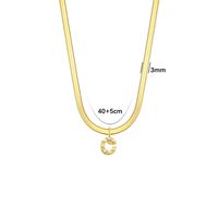 Elegant Retro Brief Titan Stahl Überzug Inlay Künstliche Perlen Halskette Mit Anhänger main image 2