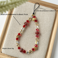Classic Style Color Block Artificial Crystal Synthetic Resin Beaded Mobile Phone Chain main image 2