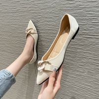 Women's Elegant Solid Color Point Toe Flats main image 1