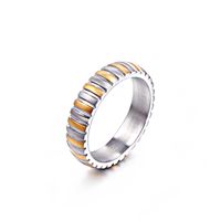 Punk Simple Style Geometric Stainless Steel Plating Men's Rings sku image 5