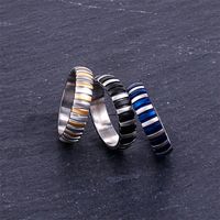 Punk Simple Style Geometric Stainless Steel Plating Men's Rings main image 7