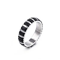 Punk Estilo Simple Geométrico Acero Inoxidable Enchapado Hombres Anillos sku image 9