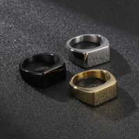 Punk Geometric Titanium Steel Plating 18K Gold Plated Men's Rings main image 1