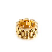 Titanium Steel 18K Gold Plated Simple Style Plating Geometric Rings Bracelets sku image 6