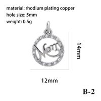 1 Piece Copper Zircon Gold Plated Plating Inlay Pendant sku image 2