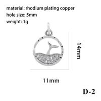 1 Piece Copper Zircon Gold Plated Plating Inlay Pendant sku image 4