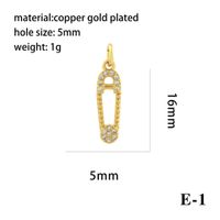 1 Piece Copper Zircon Gold Plated Plating Inlay Pendant sku image 5