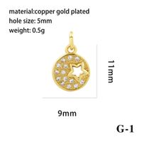 1 Piece Copper Zircon Gold Plated Plating Inlay Pendant sku image 9