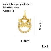 1 Piece Copper Zircon Gold Plated Plating Inlay Pendant sku image 11