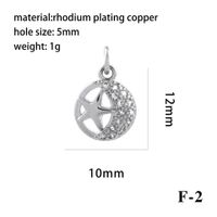 1 Piece Copper Zircon Gold Plated Plating Inlay Pendant sku image 8
