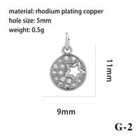 1 Piece Copper Zircon Gold Plated Plating Inlay Pendant sku image 10